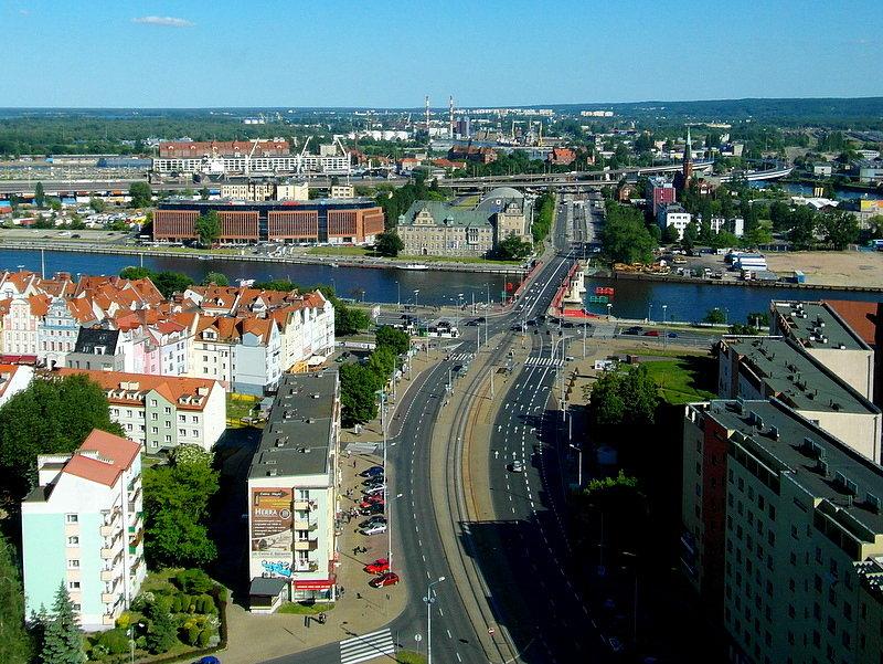 Widok na Szczecin z katedry