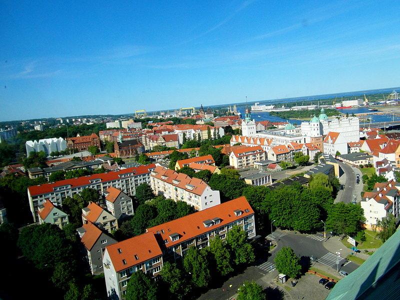 Widok na Szczecin z katedry