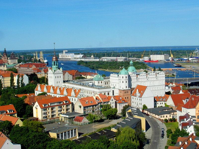 Widok na Szczecin z katedry