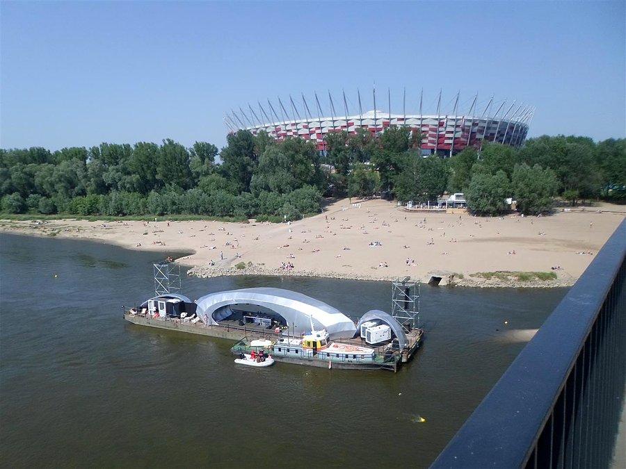 Estrada, plaża, Wisła, Stadion Narodowy d. X-Lecia