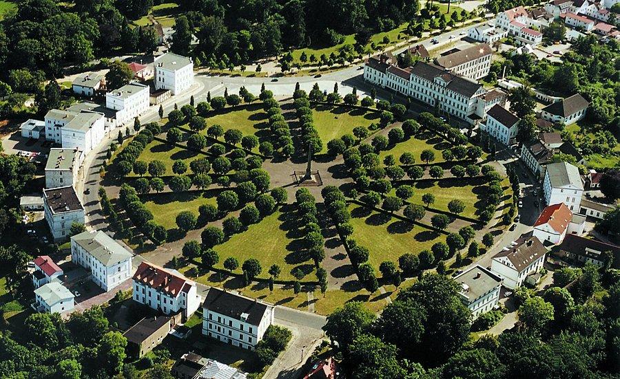 Putbus z lotu ptaka - Rugia
