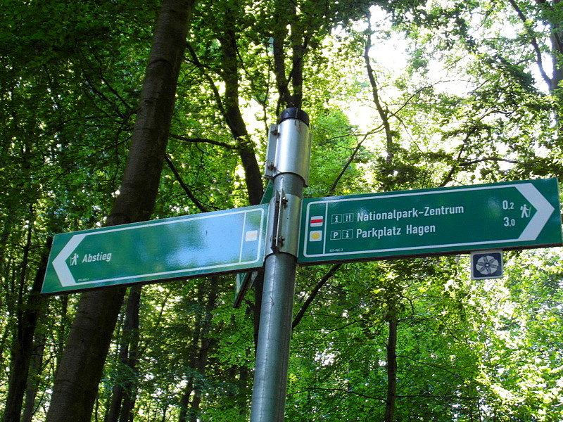 Oznakowanie w Parku Narodowym Jasmund - Rugia