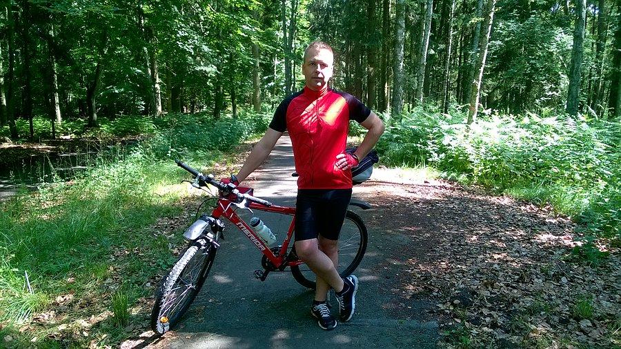 DDR przez las. Asfalt i asfalt. Pieknie