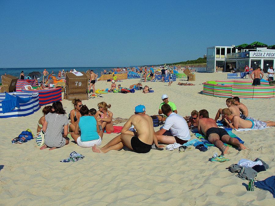 Skandia Maraton Lang Team w Krokowa 2015 r.Po wyścigu - plażowanie w Dębkach