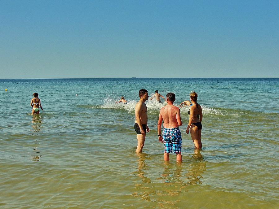 Skandia Maraton Lang Team w Krokowa 2015 r.Po wyścigu - plażowanie w Dębkach