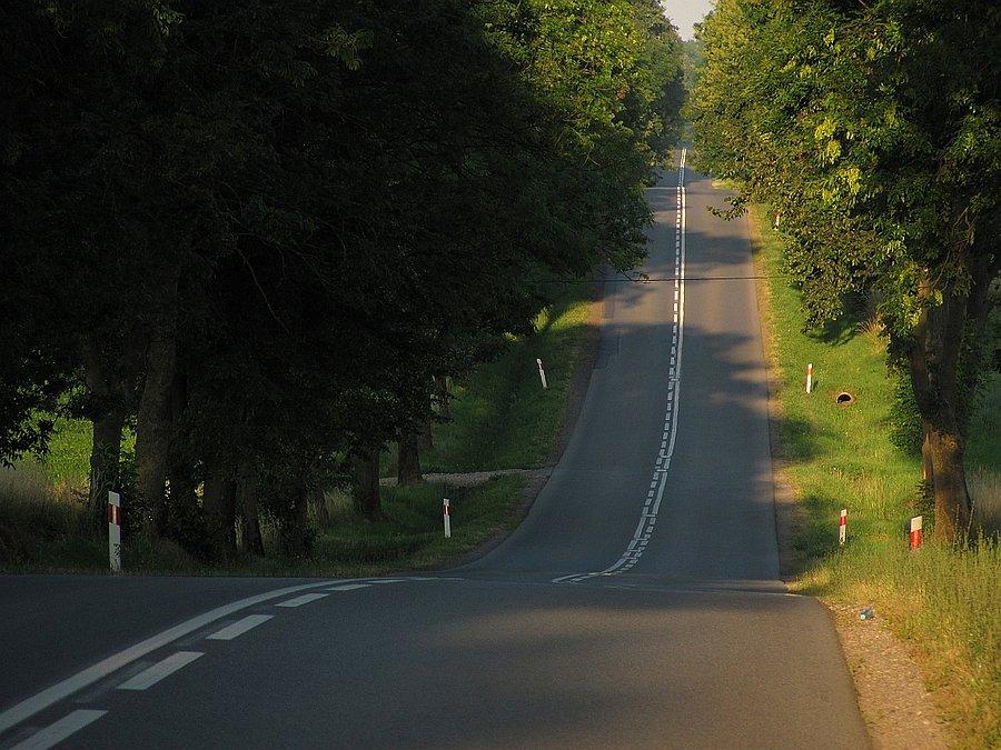 Pofalowana droga na Staszów