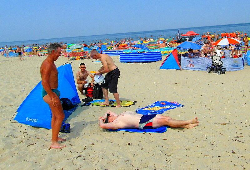 Plaża w Jantarze- sezon w pełni