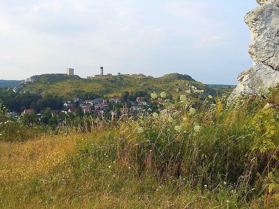 Wzgórze zamkowe w Olsztynie z Lipówek