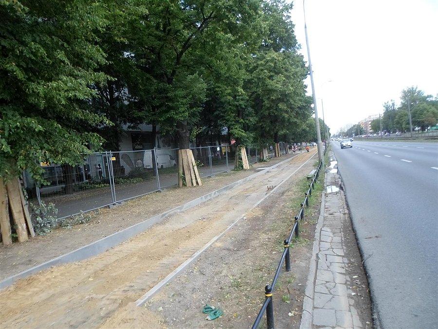 Budowa drogi na Grójeckiej
