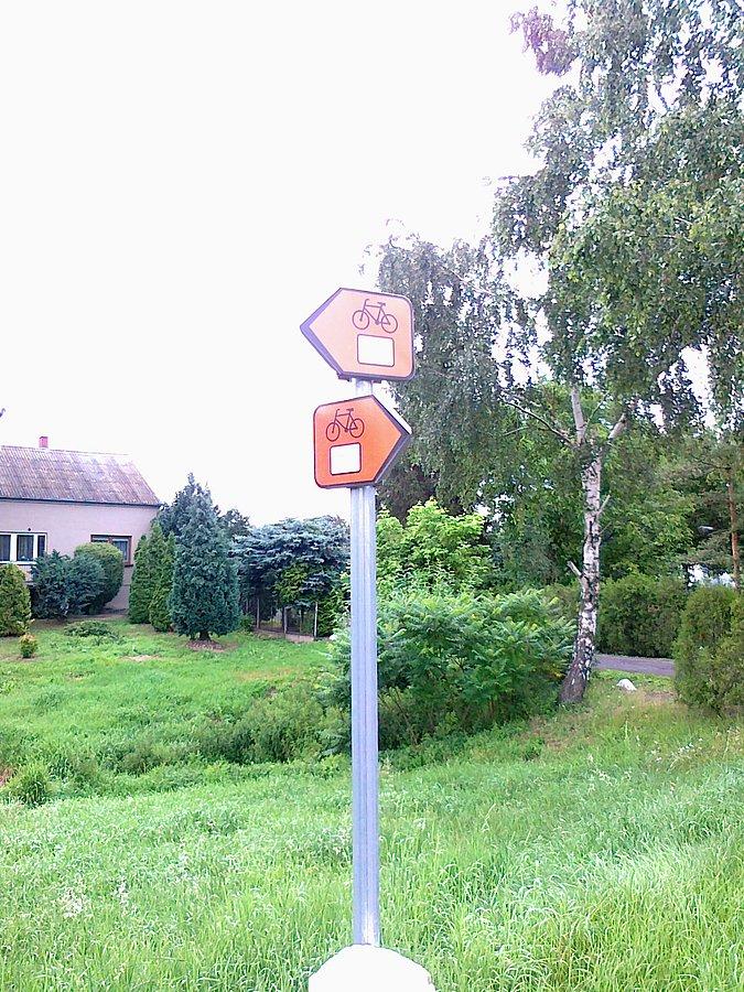 Kierunkowskaz Wiślanego szlaku rowerowego
