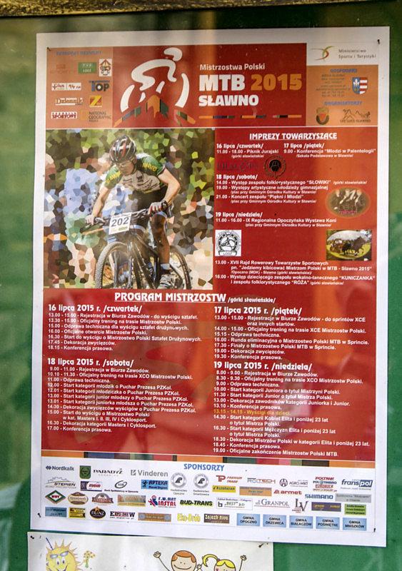 Informacja o zawodach MTB w Sławnie