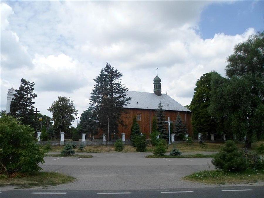 Kościół modrzewiowy w Warszawicach 1736 rok