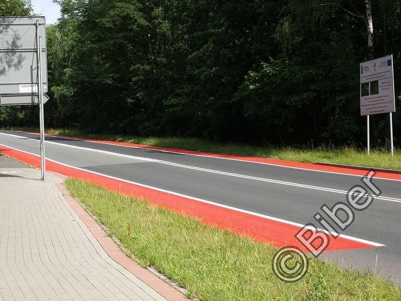 Zakończenie nowej DDR w ciągu Roosevelta w kierunku Gliwic (rondo przy DTŚ)