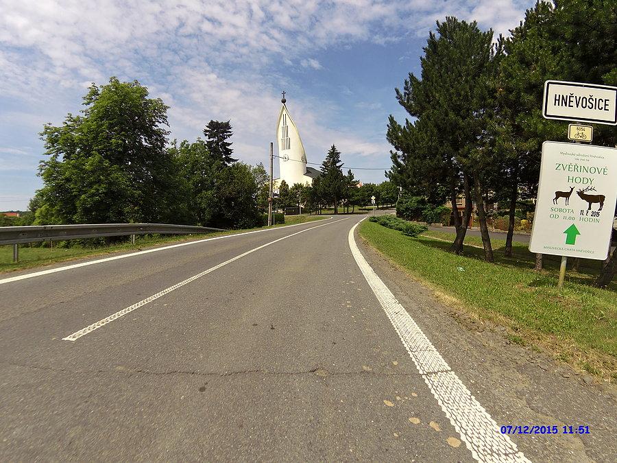 Wjeżdżam do miejscowości Hnevosice
