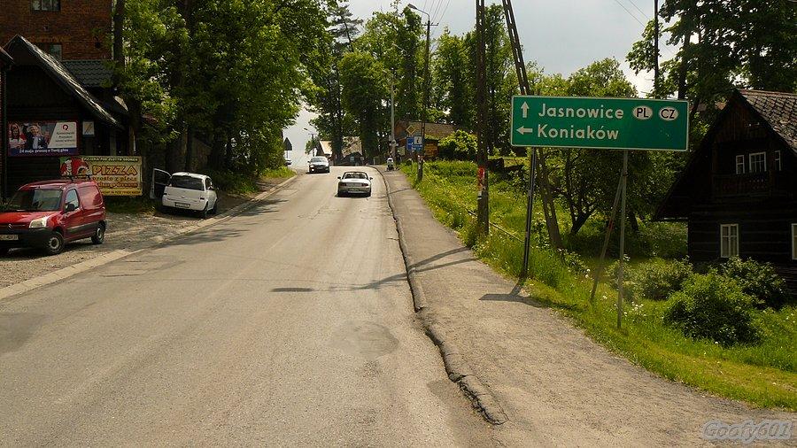 Istebna - skrzyżowanie z efektownym podjazdem ;)