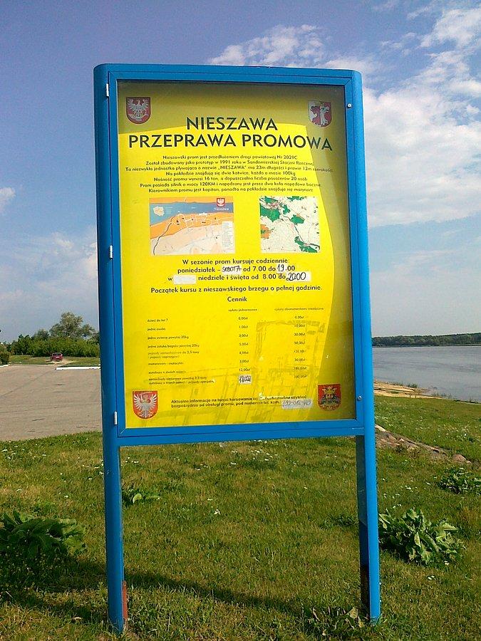Prom w Nieszawie. Tablica informacyjna