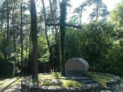Pomnik na miejscu upadku samolotu TS-11 Iskra. - Otwock Śródborów
