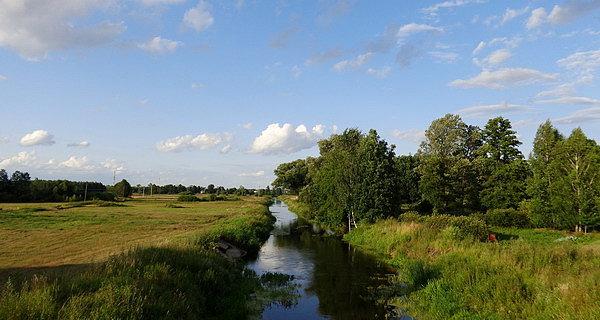 Rzeka Krzna. Widok z mostu w Porosiukach