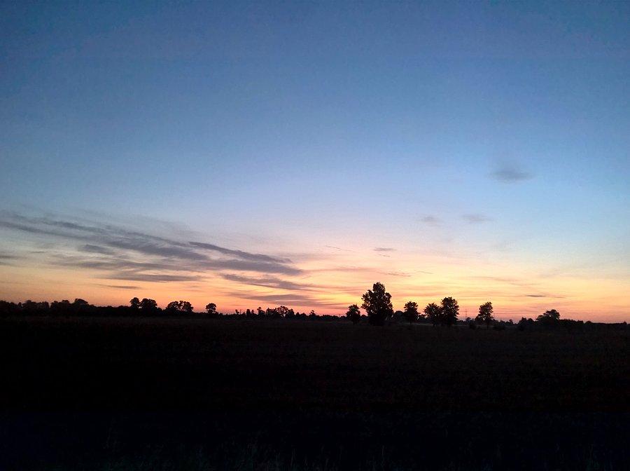 Wschód słońca nad Żuławami