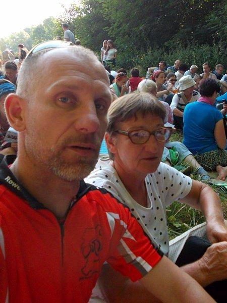 Z mamą na postoju w Sanktuarium Św. Otylii