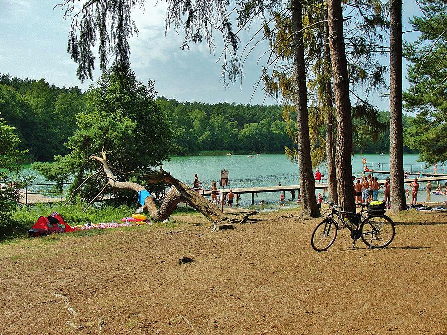 Wycieczka nad jezioro, do Borówna. Jezioro Borówno Wielkie