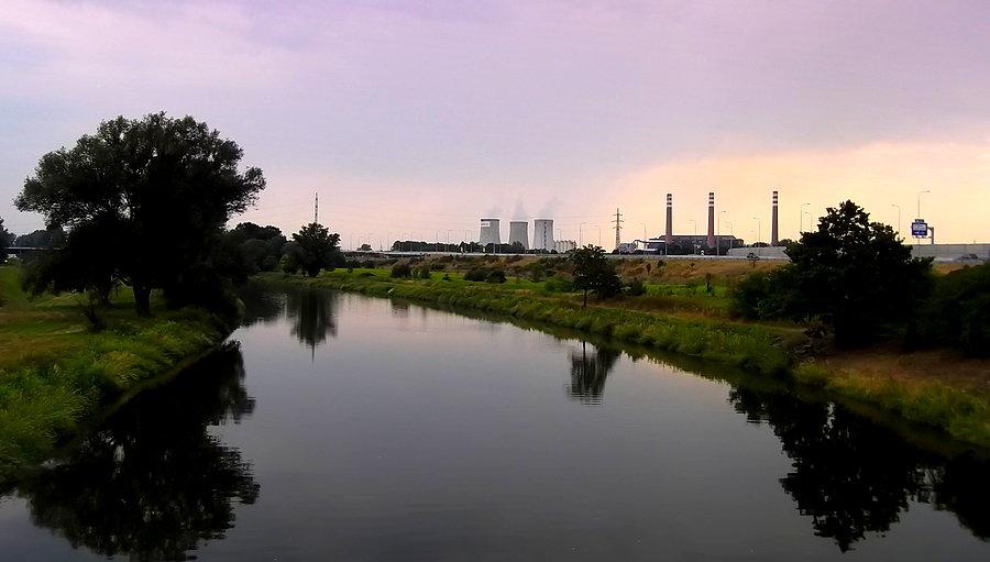 Rzeka Odra, trochę dalej Opava wpada do odry