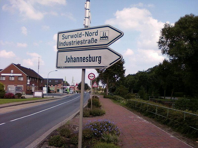 Drogowskaz na Johannesburg