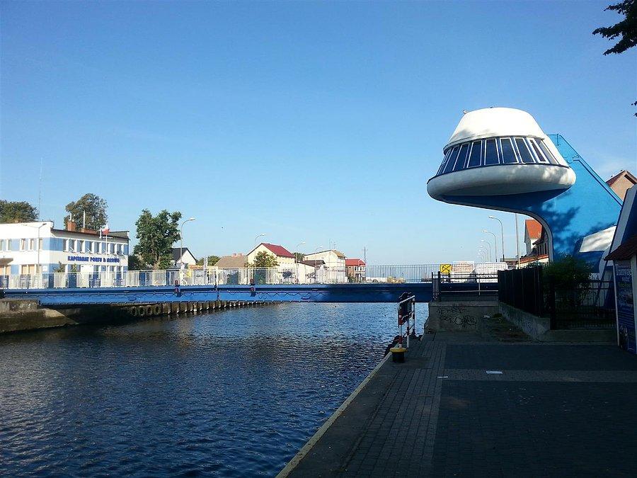 Kanał portowy, granica Darłówka Wschodniego i Zachodniego