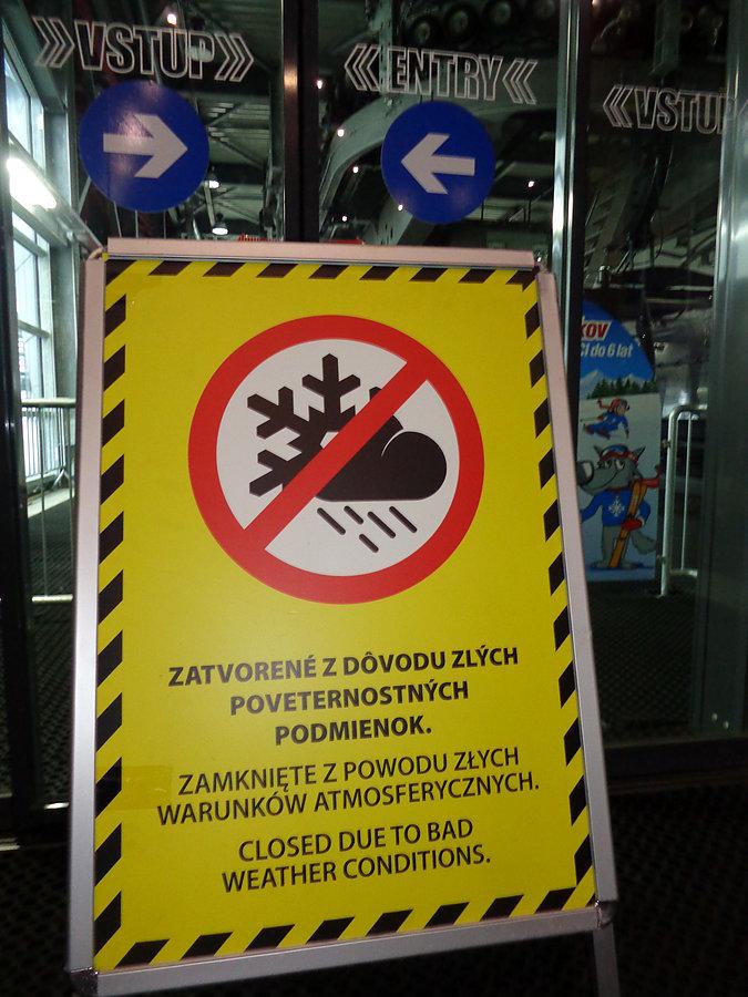 Nieczynne z powodu burzy