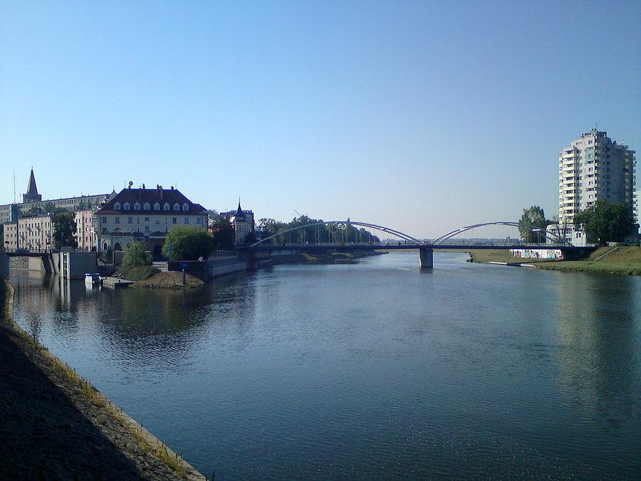 Opole - skrawek centrum i Zaodrza