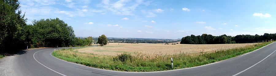 Panorama na podjeździe do Dobroslavic