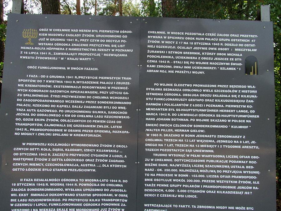 Tablica informacuja w Lesie Rzuchowskim
