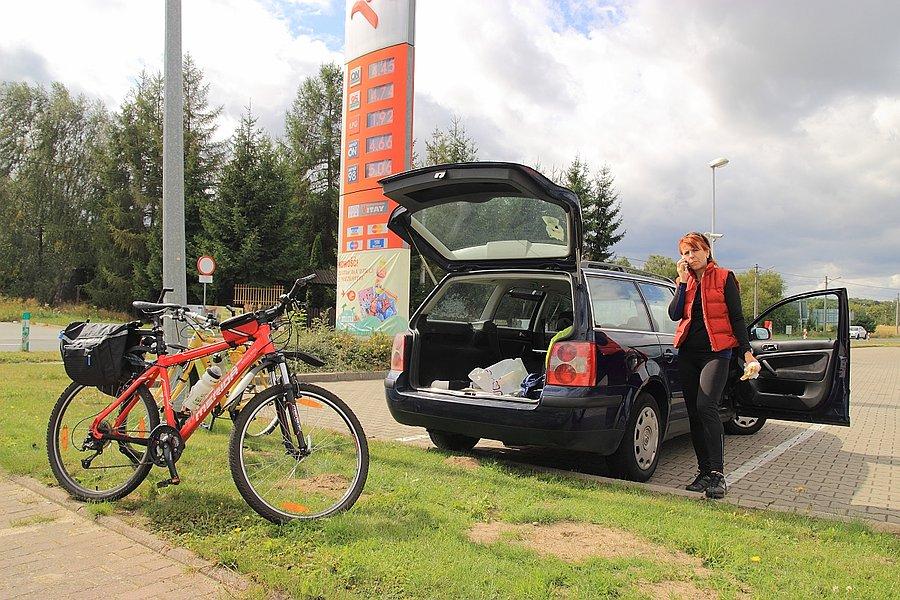 Koniec wycieczki. Stacja Orlen w Lubieszynie
