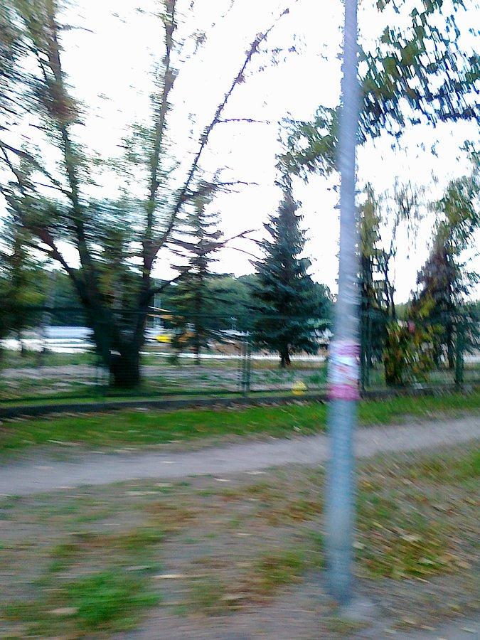 To miało być zdjęcie remontowanego stadionu, ale za szybko jechałam