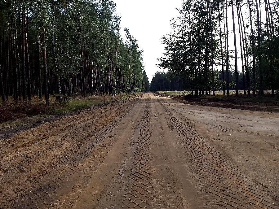 Początek remontowanej rowerostrady