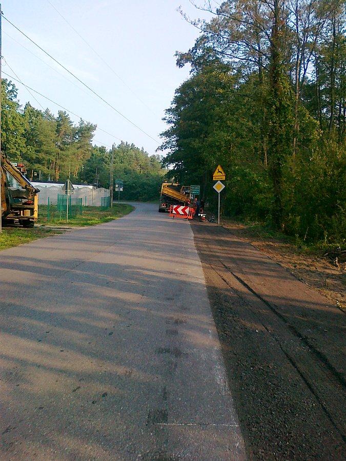 Remont jezdni na Izabelińskiej w Klaudynie