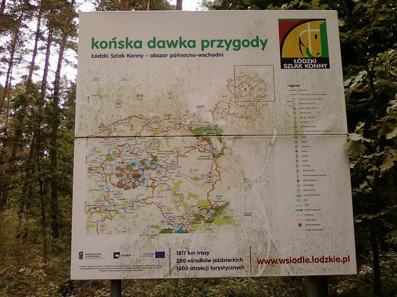 Mapa Łódzkiego Szlaku Konnego