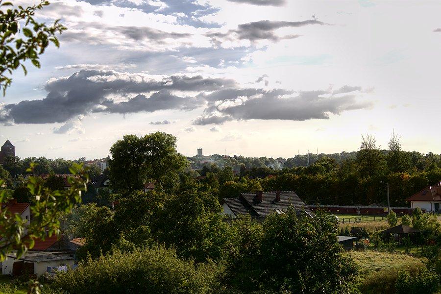 Widok na Choszczno ze wzgórza