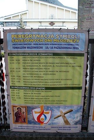 15/16 października w naszym mieście będziemy gościć symbole Światowych Dni Młodzieży, które w lipcu 2016 odbędą się w Krakowie :)
