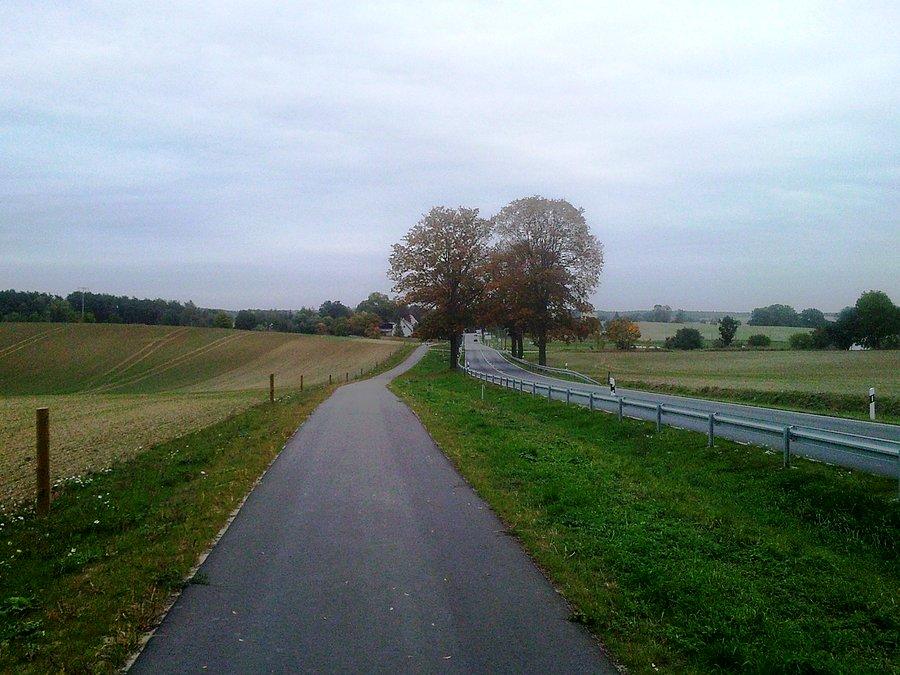 Droga rowerowa do Loecknitz (widok na Bismark)