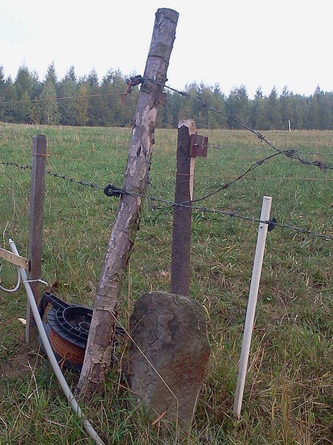 Przy drodze kamień TK z nr 40