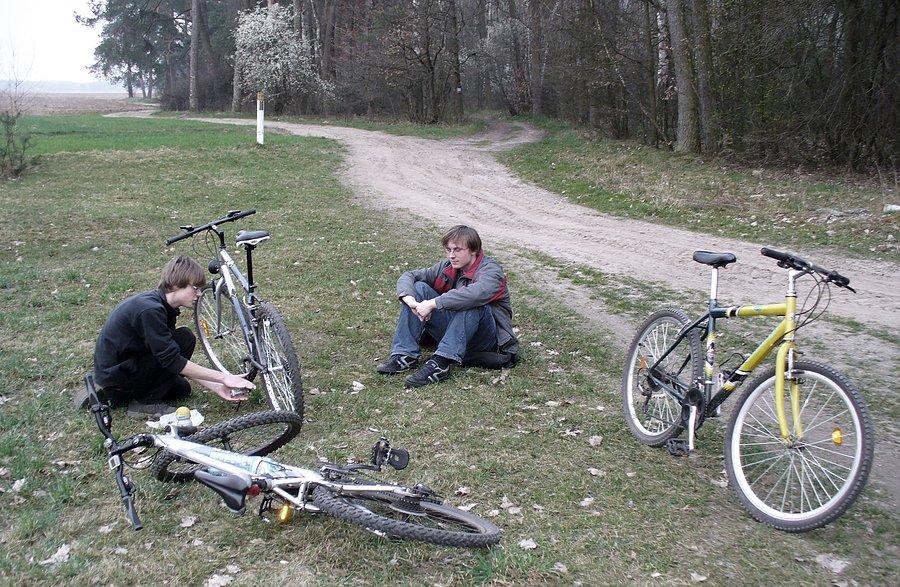 Naprawa pedału. Zaborówek, Klomby, KPN