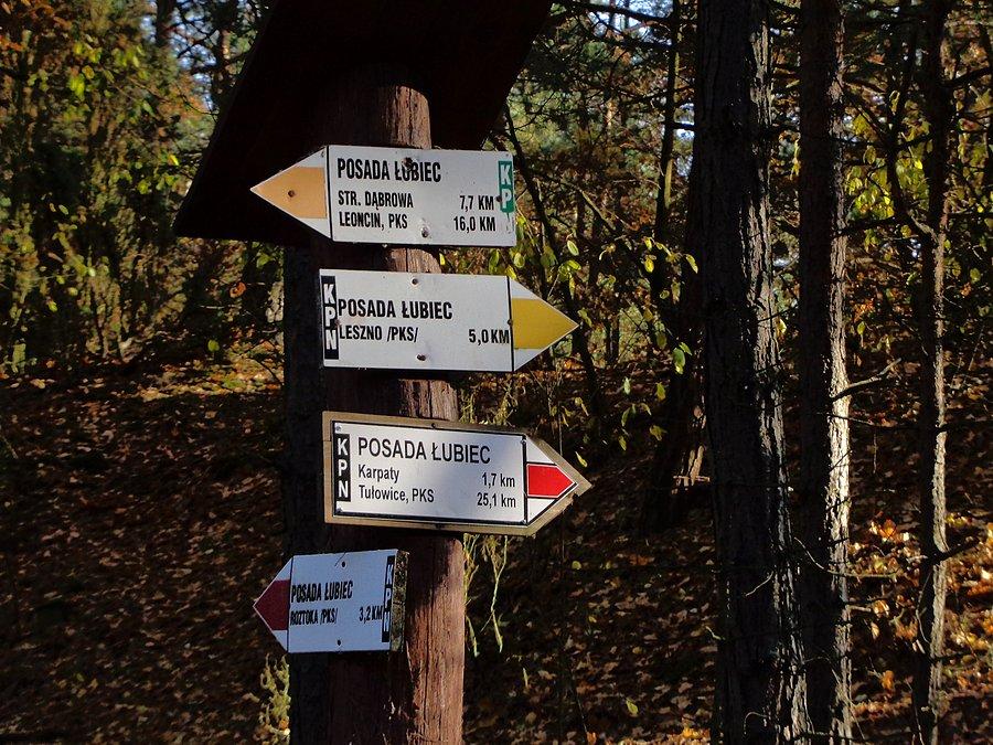 Skrzyżowanie szlaków. Posada Łubiec. KPN