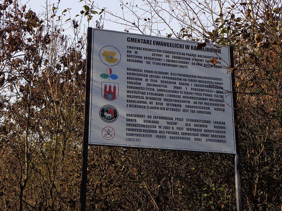 Cmentarz kolonistów niemieckich w Karolinowie. Kampinoski PN