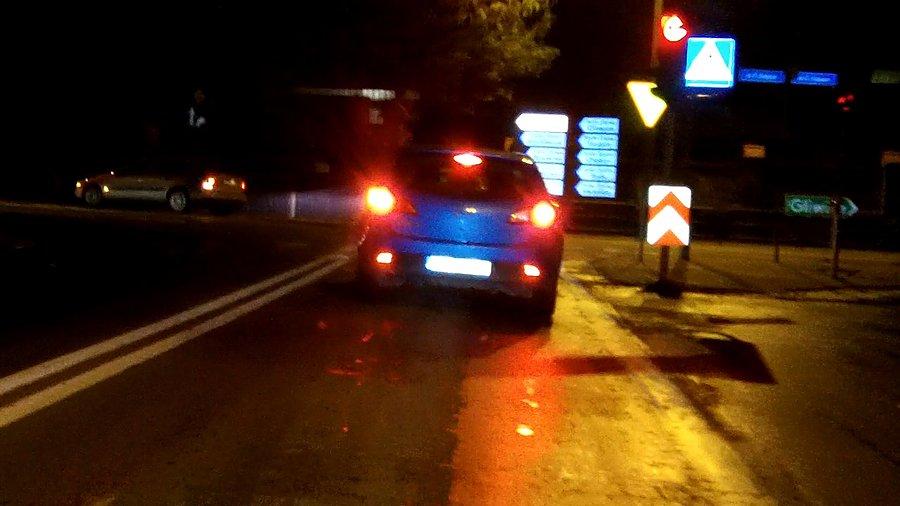 Chwila postoju na czerwonym w Bielszowicach