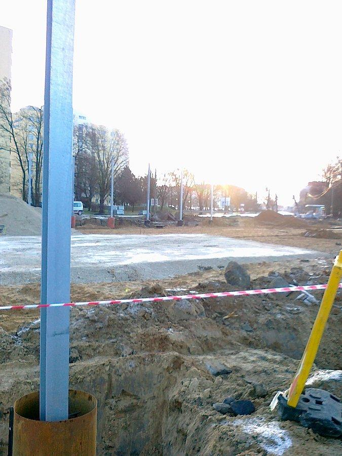 Na budowie połączenia Nowolazurowej z Lazurową