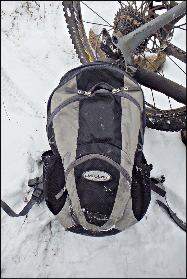 Deuter Race EXP Air 2009- w zimowych warunkach