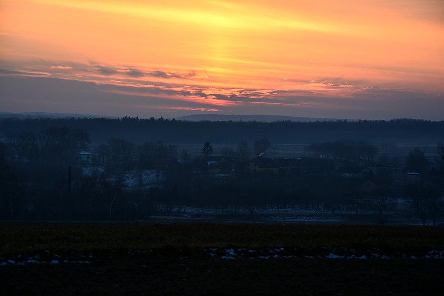 Zachód słońca nad Starą Wsią