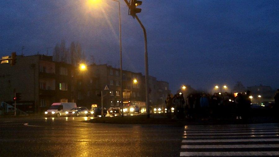 Na przejściu dla pieszych na ul. Kościuszki