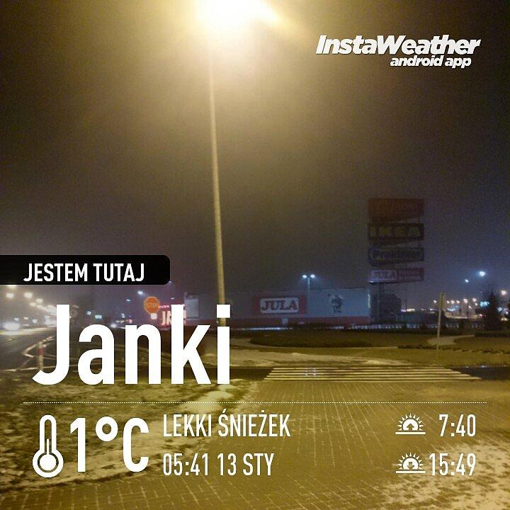Pogoda rano w Jankach